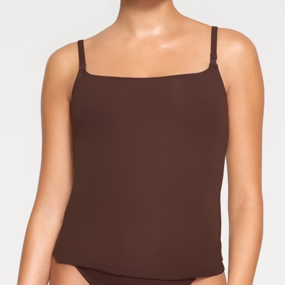 SKIMS Cocoa Maternity Nursing Tank